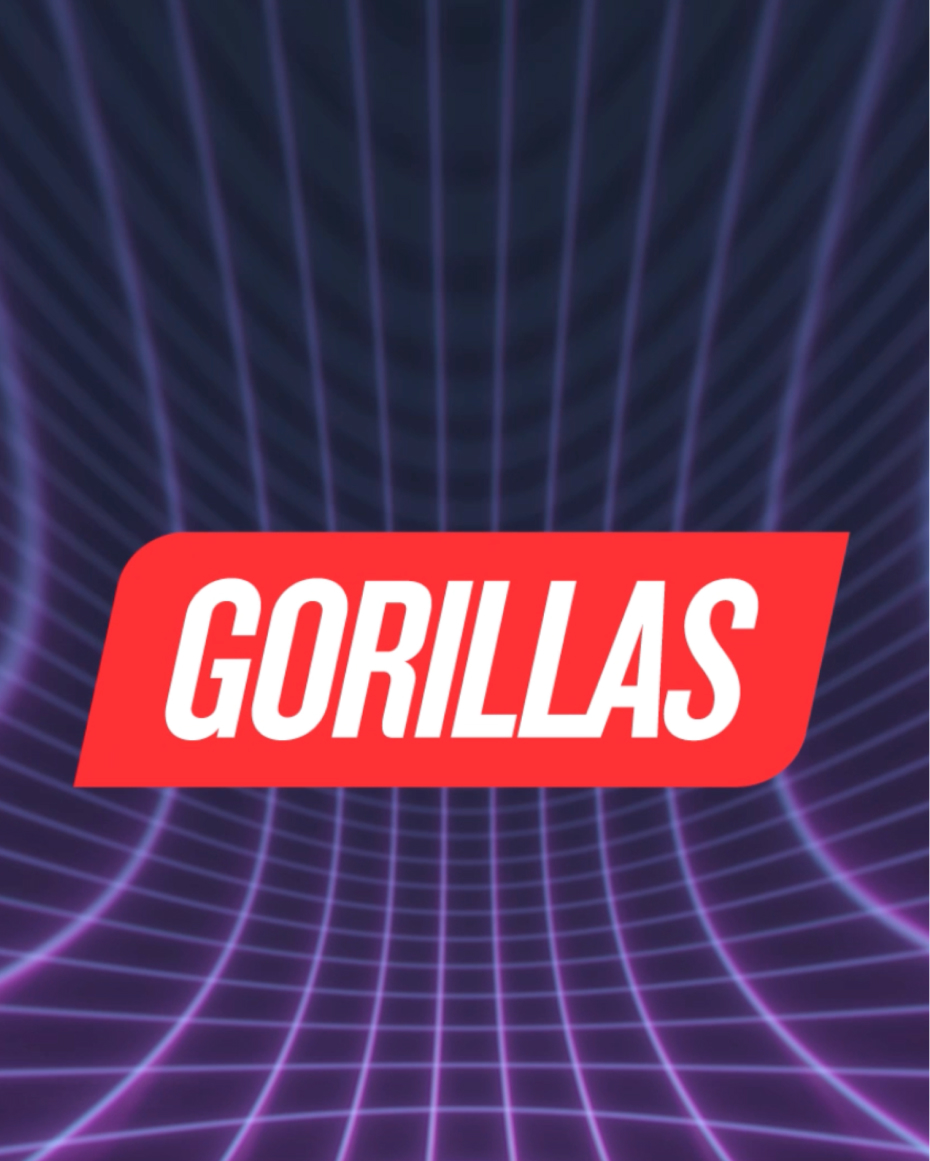 Gorillas retro grid