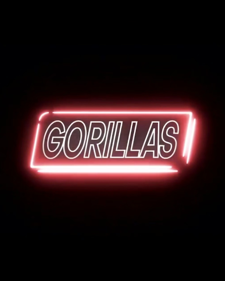 Gorillas neon sign