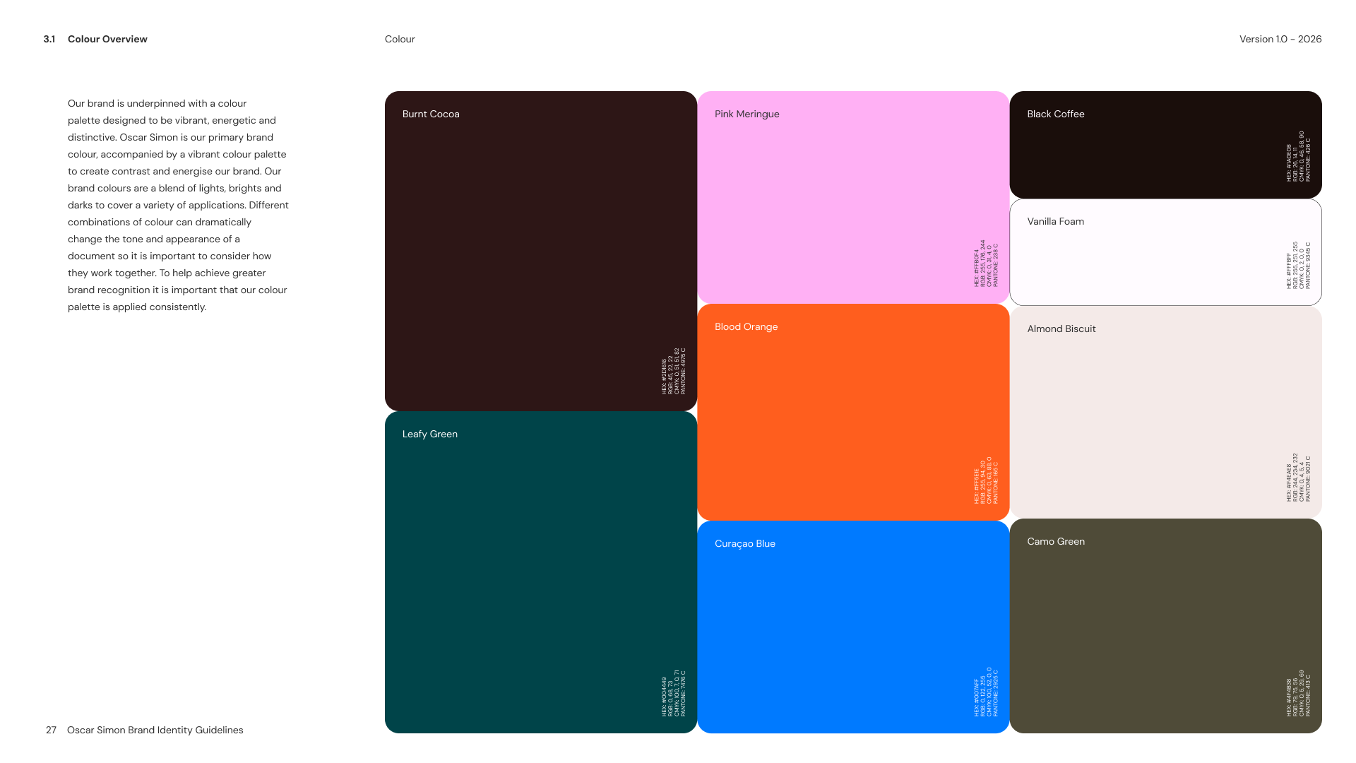 Oscar Simon brand identity — page 7