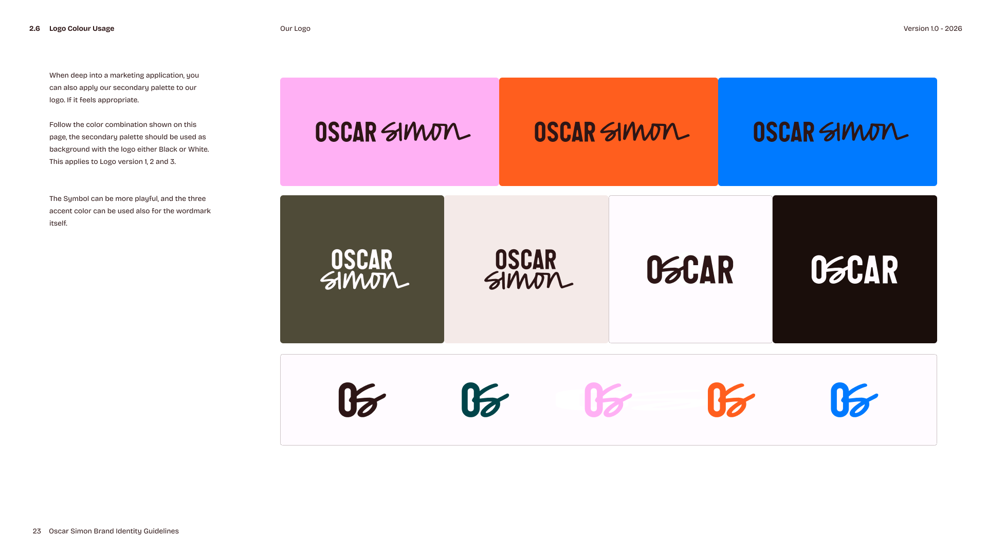 Oscar Simon brand identity — page 6