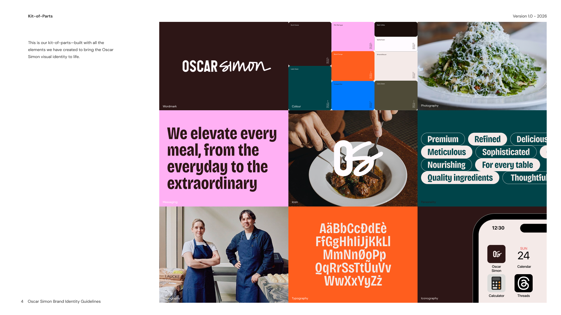 Oscar Simon brand identity — page 2
